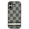 DKNY Pu Leather Checkered Pattern And Stripe tok, iPhone 17