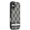 DKNY Pu Leather Checkered Pattern And Stripe tok, iPhone 17