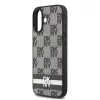 DKNY Pu Leather Checkered Pattern And Stripe tok, iPhone 17