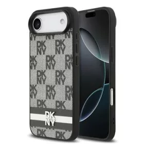 DKNY Pu Leather Checkered Pattern And Stripe tok, iPhone Air
