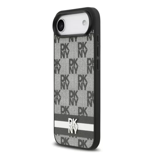DKNY Pu Leather Checkered Pattern And Stripe tok, iPhone Air