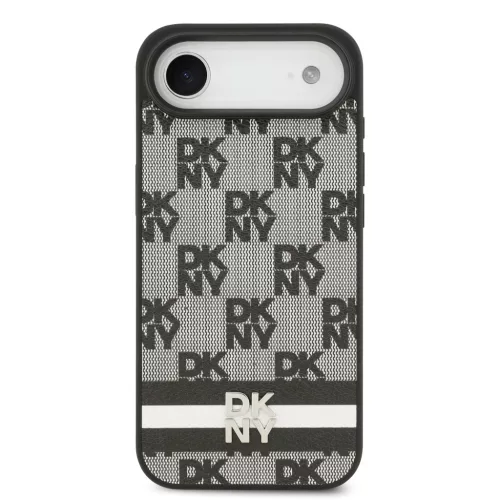 DKNY Pu Leather Checkered Pattern And Stripe tok, iPhone Air