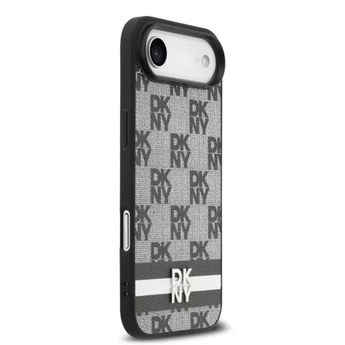 DKNY Pu Leather Checkered Pattern And Stripe tok, iPhone Air