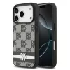 DKNY Pu Leather Checkered Pattern And Stripe tok, iPhone 17 Pro