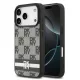DKNY Pu Leather Checkered Pattern And Stripe tok, iPhone 17 Pro