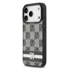 DKNY Pu Leather Checkered Pattern And Stripe tok, iPhone 17 Pro