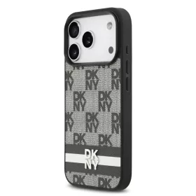   DKNY Pu Leather Checkered Pattern And Stripe tok, iPhone 17 Pro