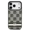 DKNY Pu Leather Checkered Pattern And Stripe tok, iPhone 17 Pro