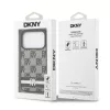 DKNY Pu Leather Checkered Pattern And Stripe tok, iPhone 17 Pro