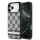 DKNY Pu Leather Checkered Pattern And Stripe tok, iPhone 17 Pro Max