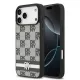 DKNY Pu Leather Checkered Pattern And Stripe tok, iPhone 17 Pro Max