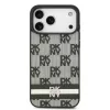 DKNY Pu Leather Checkered Pattern And Stripe tok, iPhone 17 Pro Max