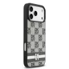 DKNY Pu Leather Checkered Pattern And Stripe tok, iPhone 17 Pro Max