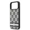 DKNY Pu Leather Checkered Pattern And Stripe tok, iPhone 17 Pro Max
