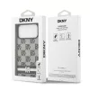 DKNY Pu Leather Checkered Pattern And Stripe tok, iPhone 17 Pro Max