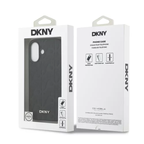 DKNY Pu Leather Grid Pattern MagSafe tok, iPhone 17