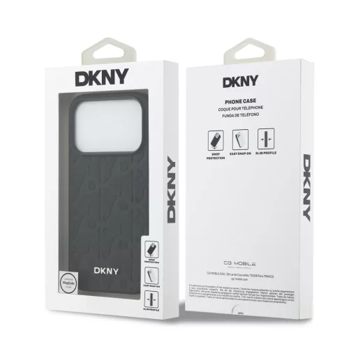DKNY Pu Leather Grid Pattern MagSafe tok, iPhone 17 Pro