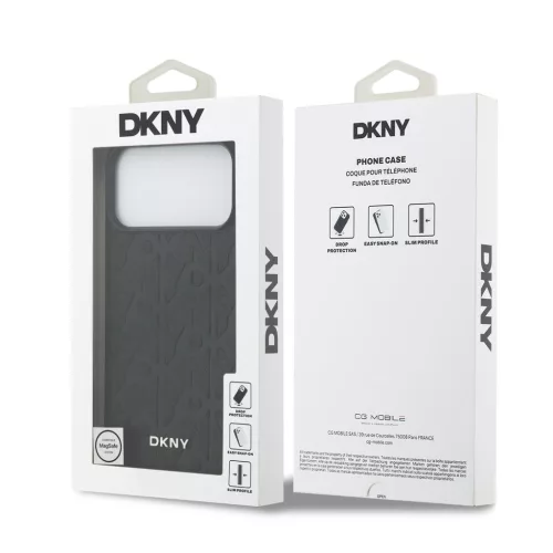 DKNY Pu Leather Grid Pattern MagSafe tok, iPhone 17 Pro Max