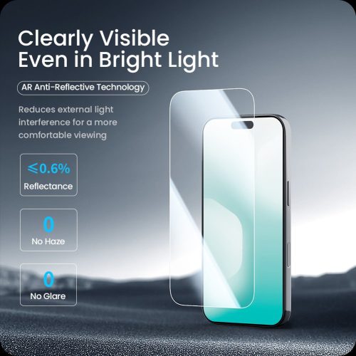 Nillkin H+ PRO 2.5D Anti-reflective üvegfólia Apple iPhone 17 Pro készülékhez (applikátorral)