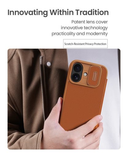 Nillkin Qin Book PRO tok Apple iPhone 17 készülékhez – Fekete