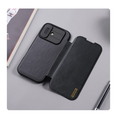 Nillkin Qin Book PRO tok Apple iPhone 17 készülékhez – Fekete