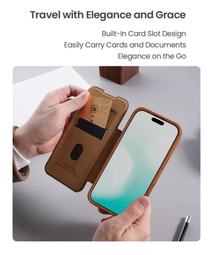 Nillkin Qin Book PRO tok Apple iPhone Air készülékhez – Fekete