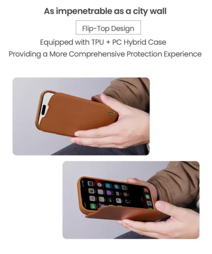Nillkin Qin Book PRO tok Apple iPhone Air készülékhez – Barna