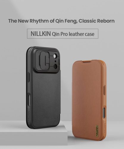 Nillkin Qin Book PRO tok Apple iPhone 17 Pro készülékhez – Fekete