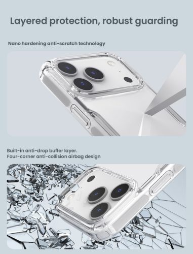 Nillkin Nature TPU PRO tok Apple iPhone 17 Pro készülékhez – Átlátszó