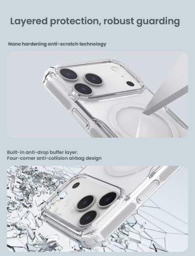 Nillkin Nature TPU PRO Magnetic tok Apple iPhone 17 Pro Max készülékhez – Átlátszó