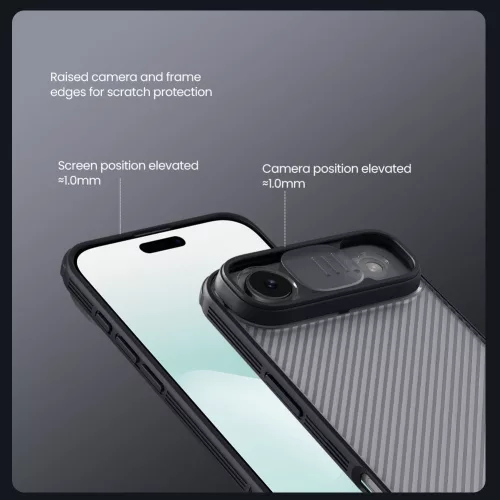 Nillkin CamShield PRO tok Apple iPhone Air készülékhez – Átlátszó fekete