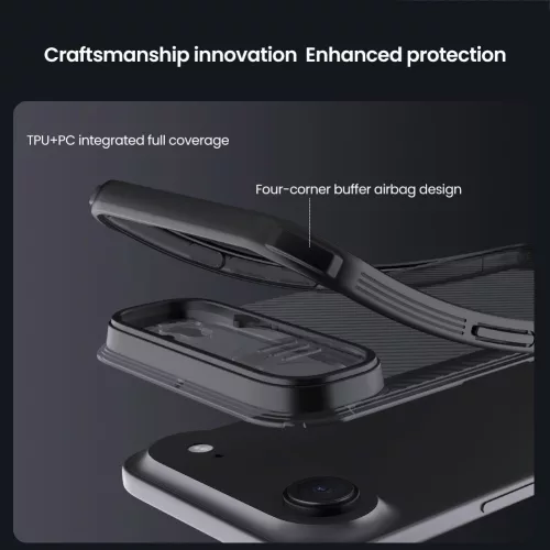 Nillkin CamShield PRO tok Apple iPhone Air készülékhez – Átlátszó fekete