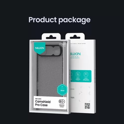 Nillkin CamShield PRO tok Apple iPhone Air készülékhez – Átlátszó fekete