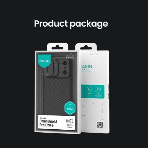 Nillkin CamShield PRO tok Apple iPhone 17 Pro készülékhez – Fekete