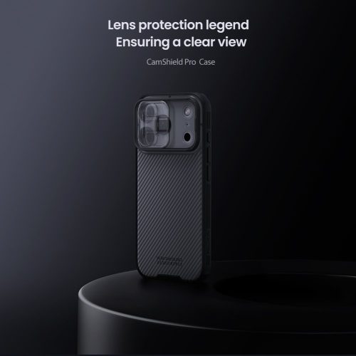 Nillkin CamShield PRO tok Apple iPhone 17 Pro készülékhez – Átlátszó fekete