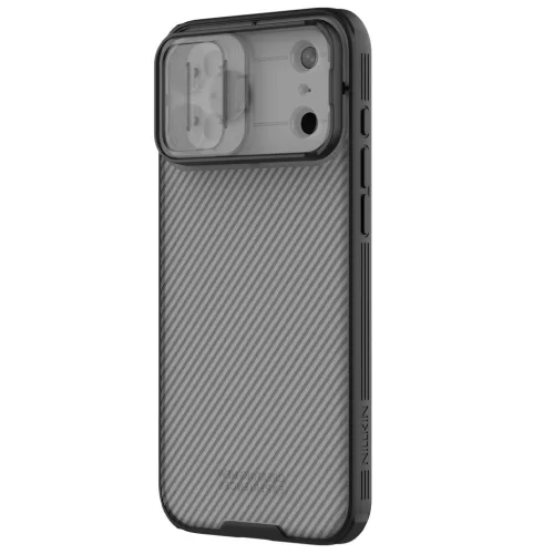 Nillkin CamShield PRO tok Apple iPhone 17 Pro Max / 18 Pro Max készülékhez – Átlátszó fekete