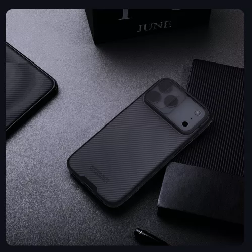 Nillkin CamShield PRO tok Apple iPhone 17 Pro Max / 18 Pro Max készülékhez – Átlátszó fekete