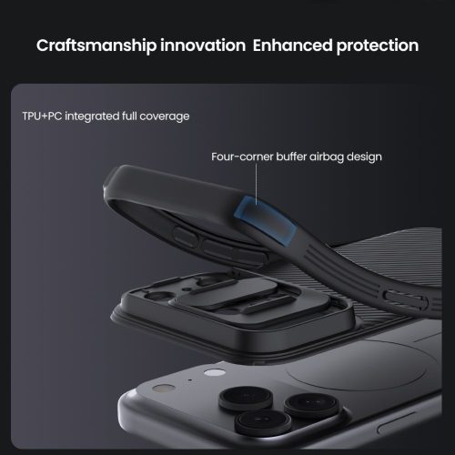 Nillkin CamShield PRO tok Apple iPhone 17 Pro készülékhez – Kék