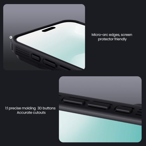 Nillkin CamShield PRO Magnetic tok Apple iPhone 17 készülékhez – Átlátszó fekete