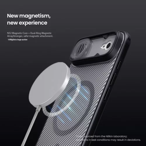 Nillkin CamShield PRO Magnetic tok Apple iPhone Air készülékhez – Átlátszó fekete