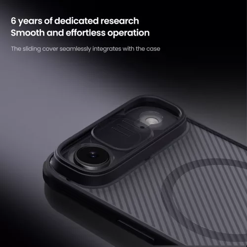 Nillkin CamShield PRO Magnetic tok Apple iPhone Air készülékhez – Átlátszó fekete