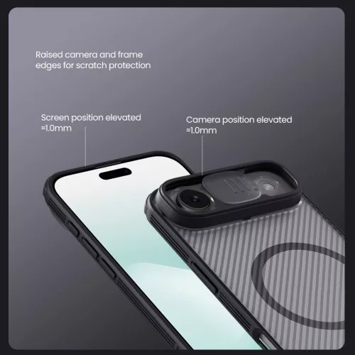 Nillkin CamShield PRO Magnetic tok Apple iPhone Air készülékhez – Átlátszó fekete