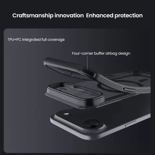 Nillkin CamShield PRO Magnetic tok Apple iPhone Air készülékhez – Átlátszó fekete