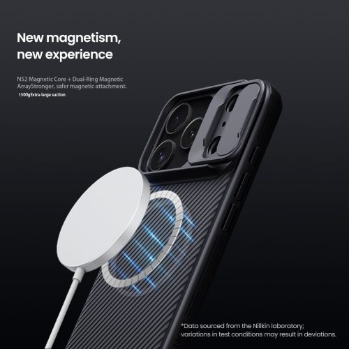 Nillkin CamShield PRO Magnetic tok Apple iPhone 17 Pro készülékhez – Fekete