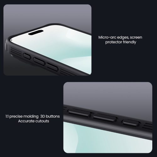 Nillkin CamShield PRO Magnetic tok Apple iPhone 17 Pro készülékhez – Átlátszó fekete