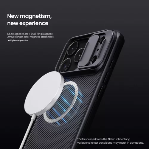 Nillkin CamShield PRO Magnetic tok Apple iPhone 17 Pro Max / 18 Pro Max készülékhez – Fekete