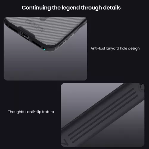 Nillkin CamShield PRO Magnetic tok Apple iPhone 17 Pro Max / 18 Pro Max készülékhez – Átlátszó fekete