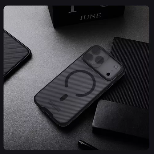 Nillkin CamShield PRO Magnetic tok Apple iPhone 17 Pro Max / 18 Pro Max készülékhez – Átlátszó fekete