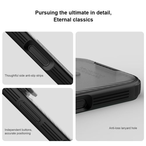 Nillkin CamShield Prop Magnetic tok Apple iPhone 17 Pro készülékhez – Átlátszó fekete