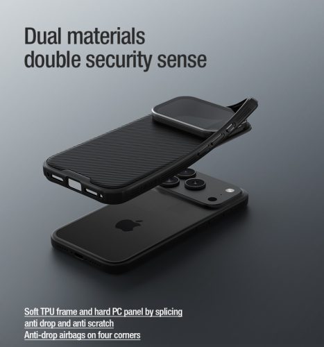 Nillkin CamShield Prop Magnetic tok Apple iPhone 17 Pro készülékhez – Fekete